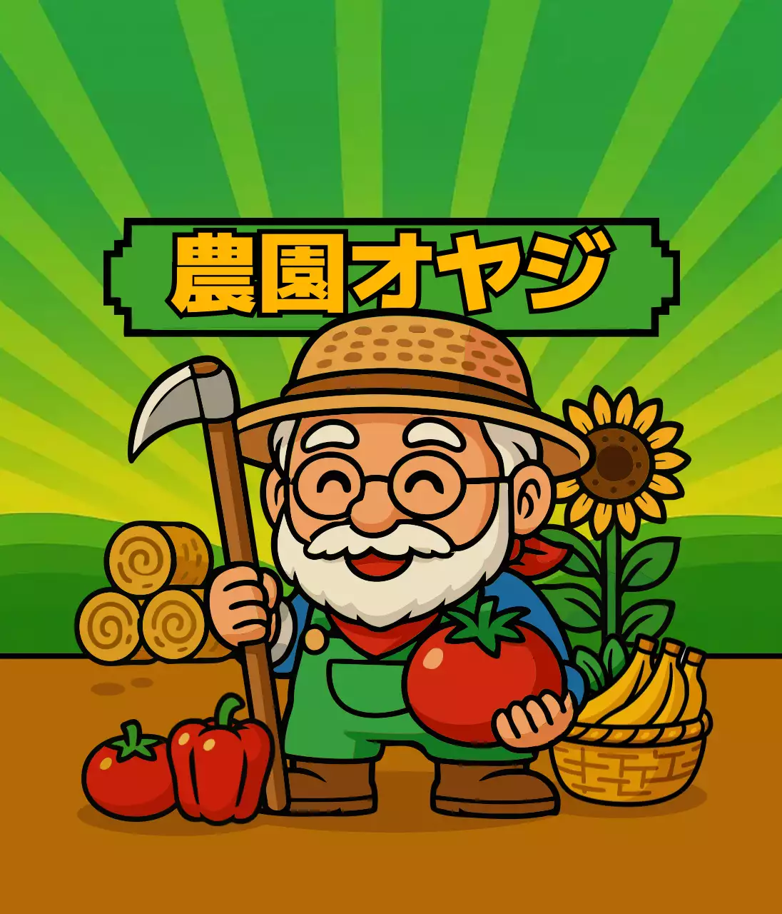 カラフル かわいい 農業 デフォルメ業集