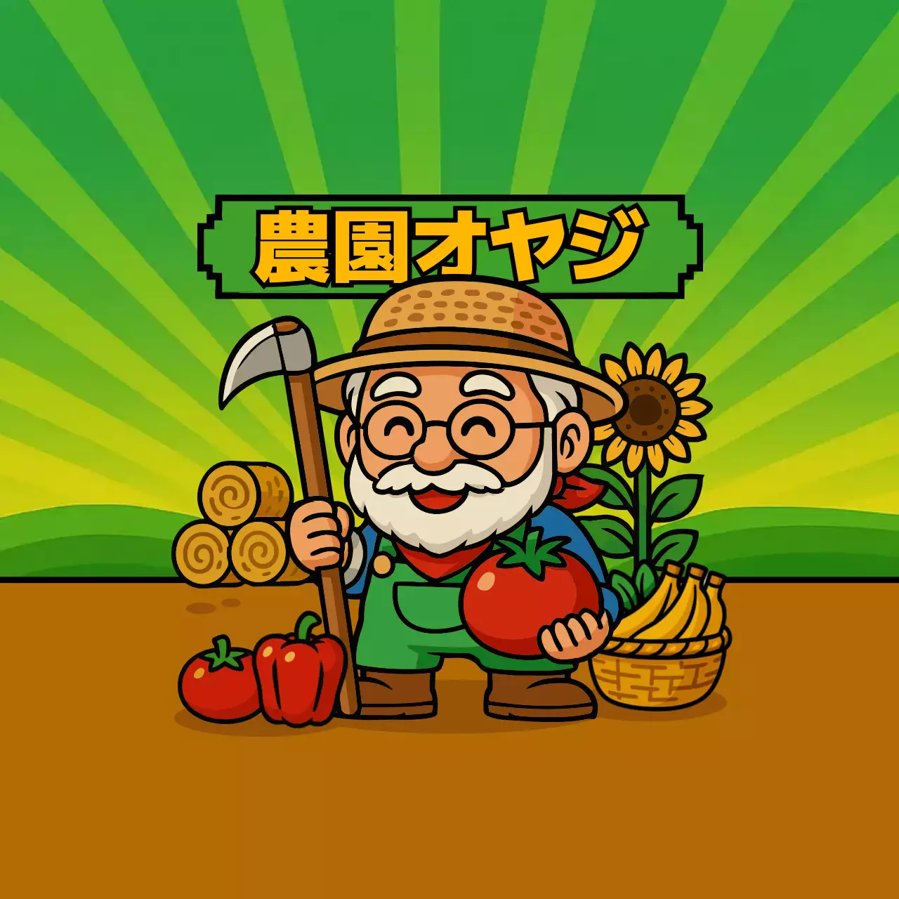 カラフル かわいい 農業 デフォルメ業集