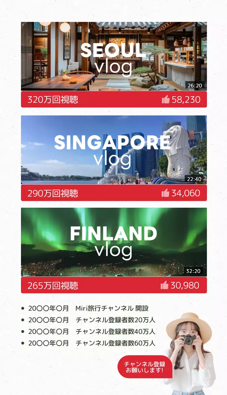 白 赤 明るい ユーチューバー 名刺