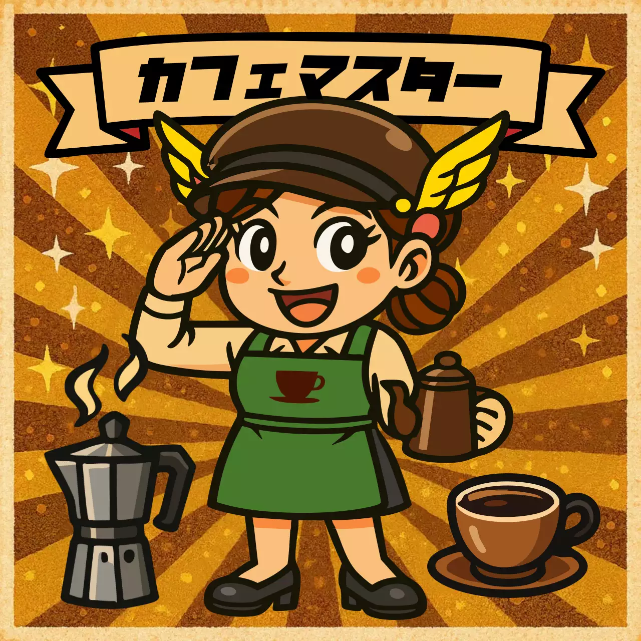 茶色 かわいい カフェ デフォルメ業集