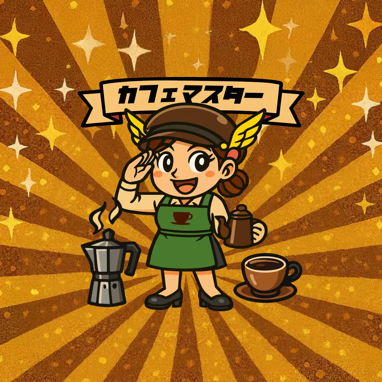 茶色 かわいい カフェ デフォルメ業集