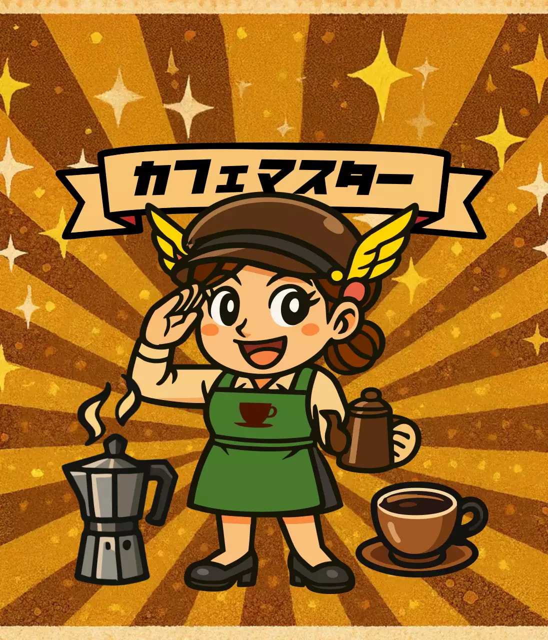 茶色 かわいい カフェ デフォルメ業集