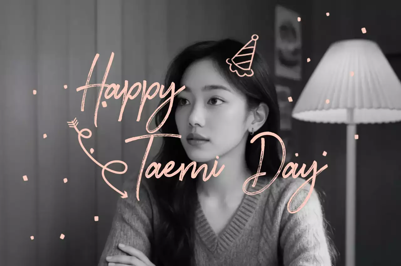 흑백 심플 생일 기념