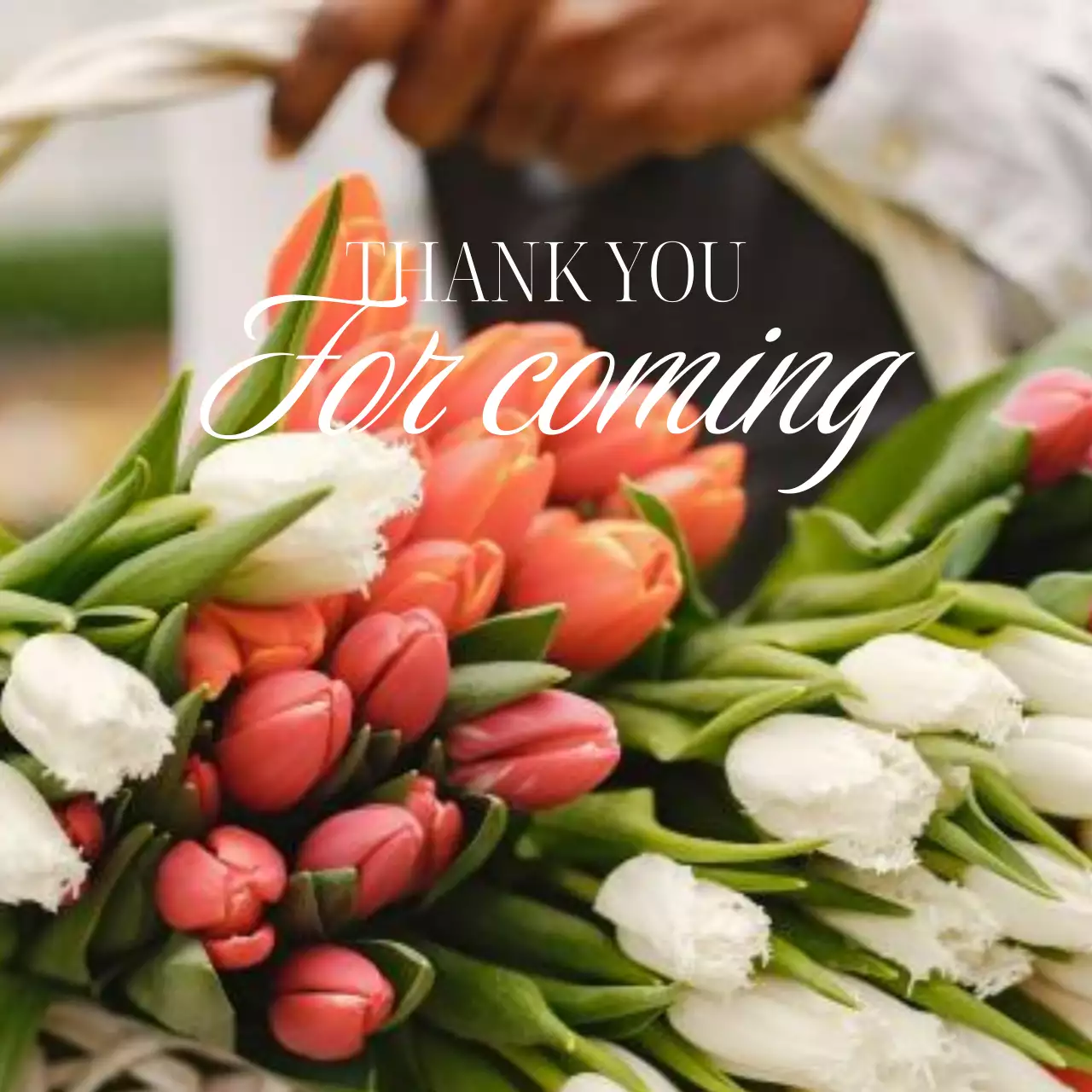 파랑 심플 감사 인사