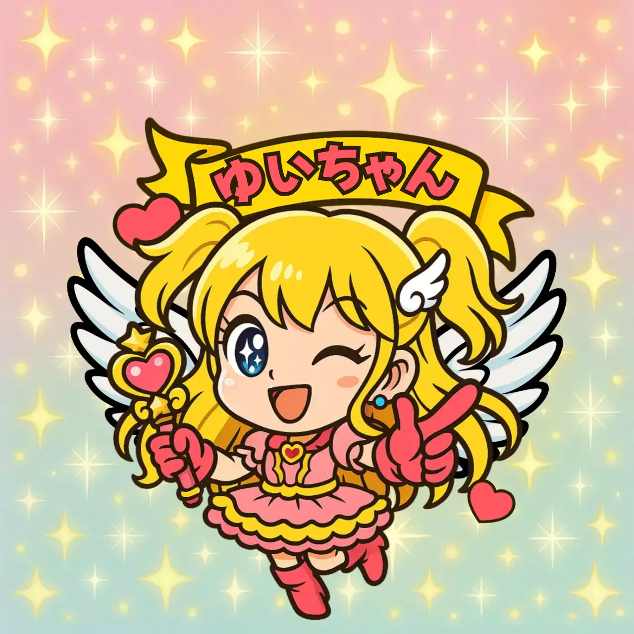 カラフル かわいい アニメ デフォルメ人物