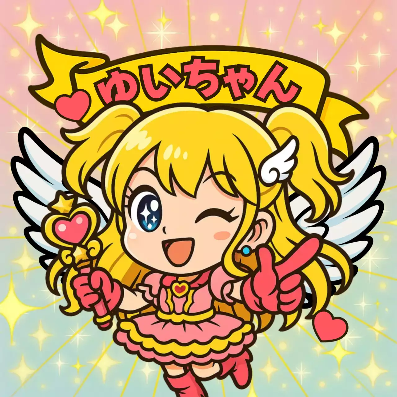 カラフル かわいい アニメ デフォルメ人物