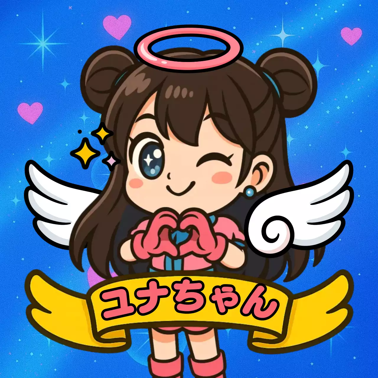 青 かわいい キャラクター デフォルメ人物