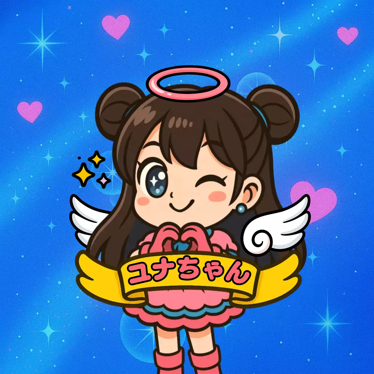 青 かわいい キャラクター デフォルメ人物