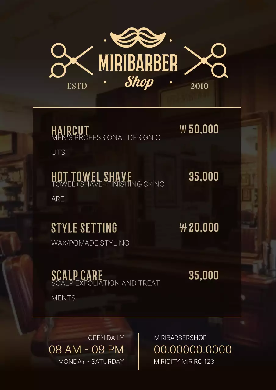 Iklan Gaya Rambut Vintage Hitam