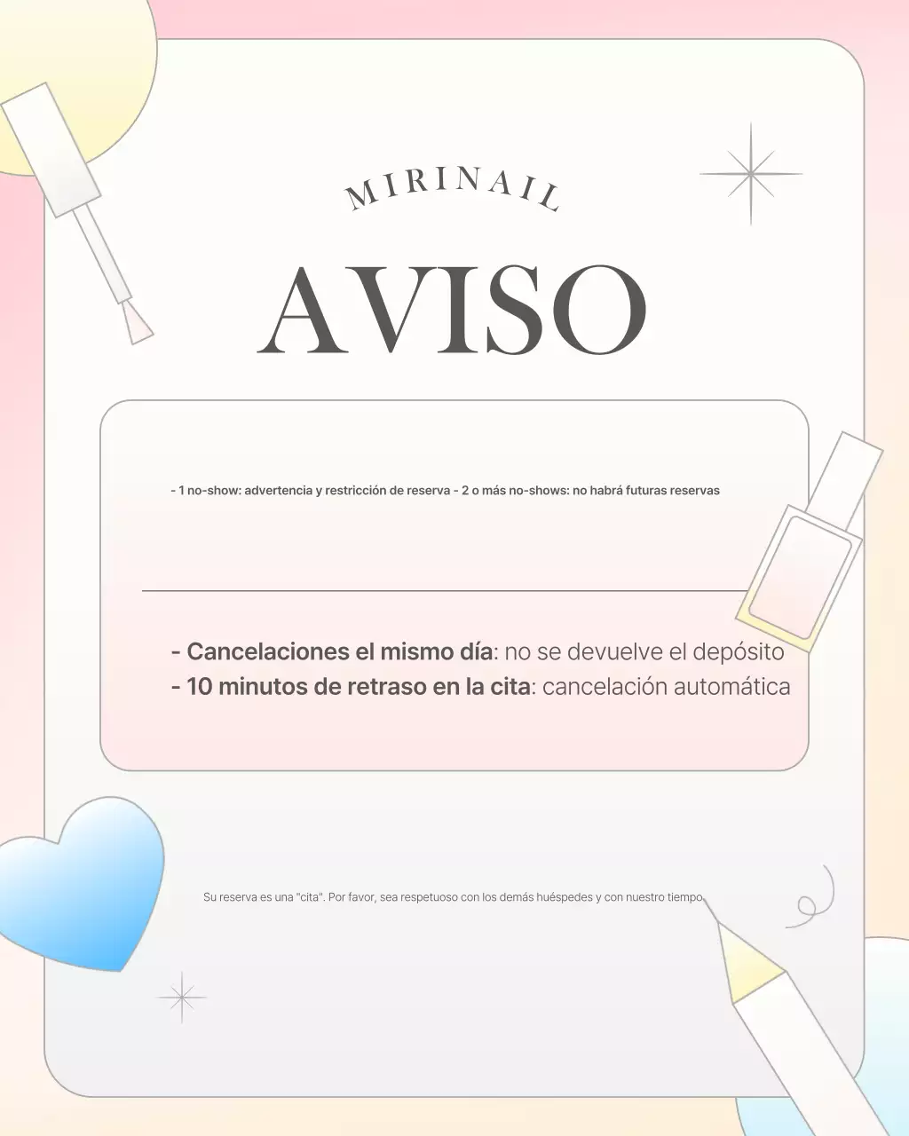 Guía de reservas de Pink's Cute Nail Shop