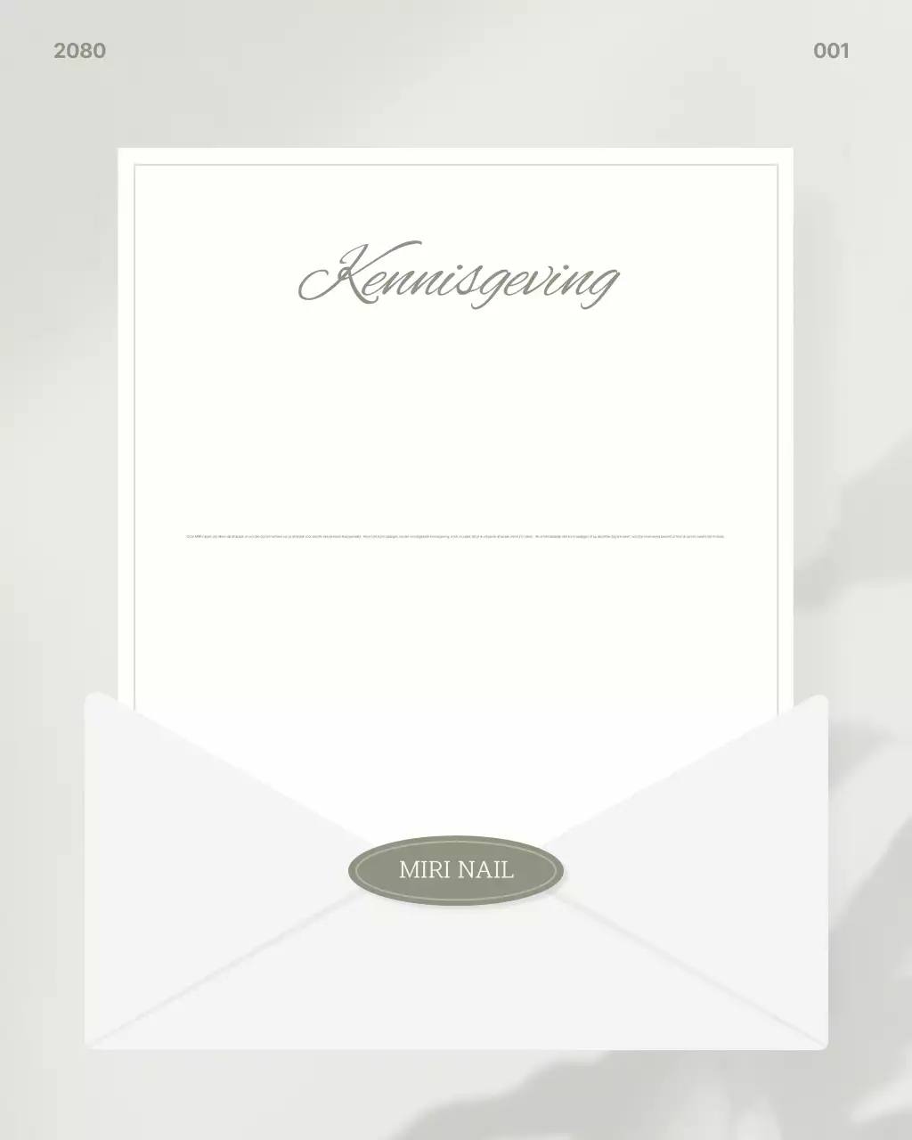 Mededeling betreffende reserveringen voor de schone, grijze nagelsalon