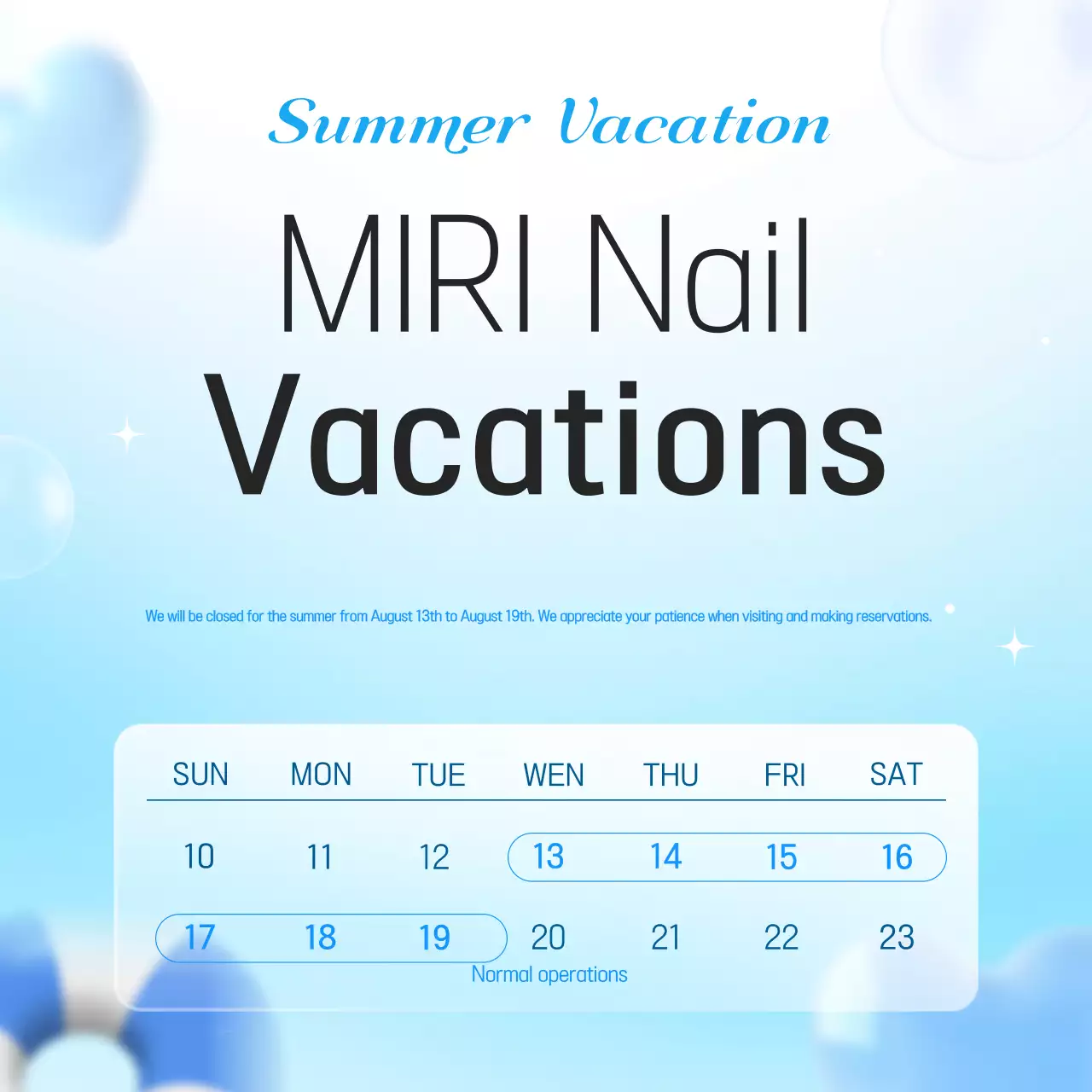 Um guia de férias em um salão de beleza limpo e azul-celeste