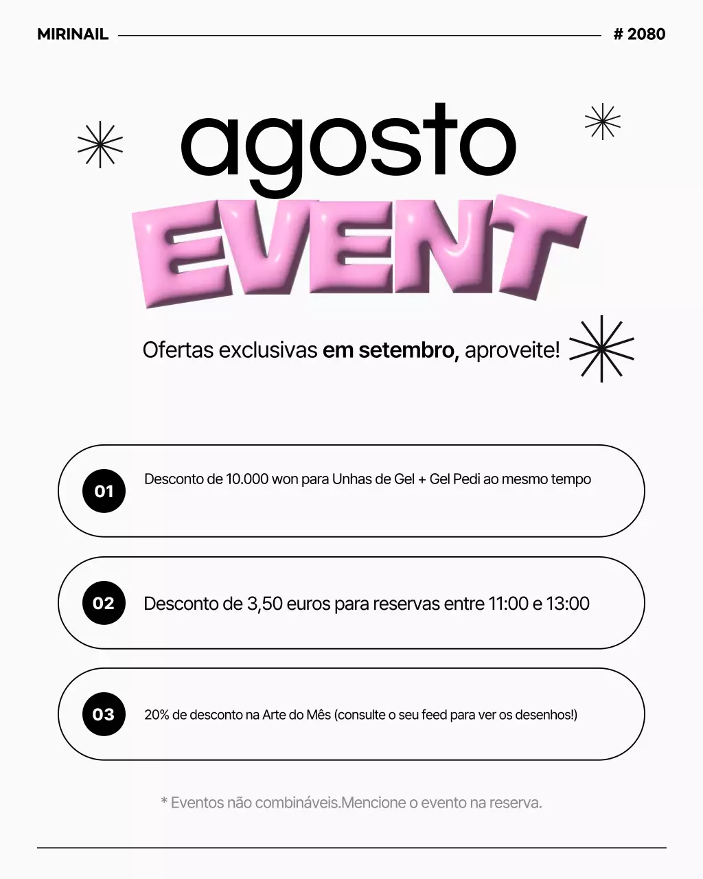 Anúncio de um evento de salão de beleza moderno em preto e branco