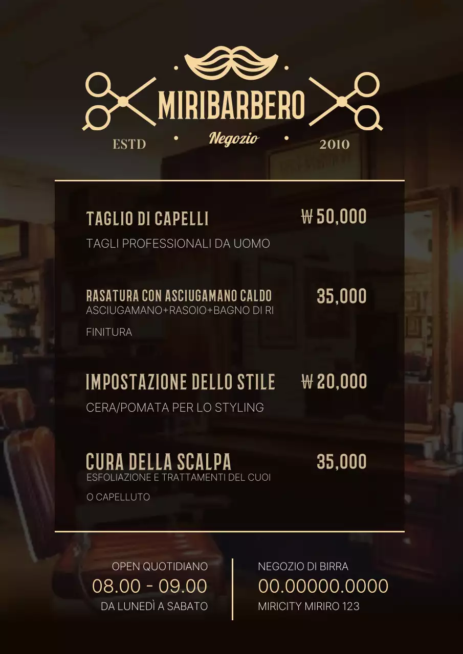 Pubblicità di acconciature vintage nere