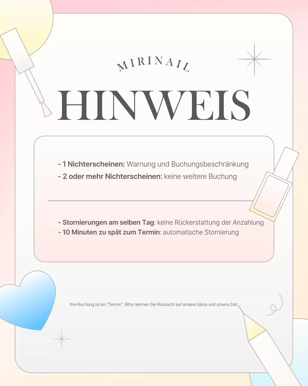 Reservierungsleitfaden für Pink's Cute Nail Shop