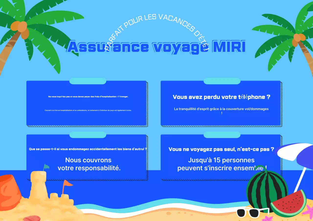 Promotion de l'assurance voyage Sky Blue Clean