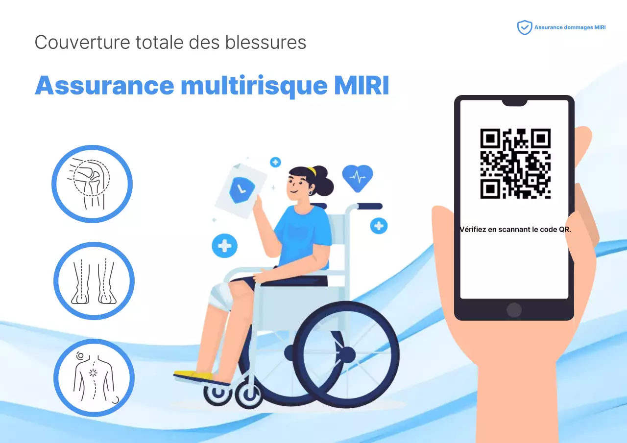 Publicité d'assurance moderne bleue