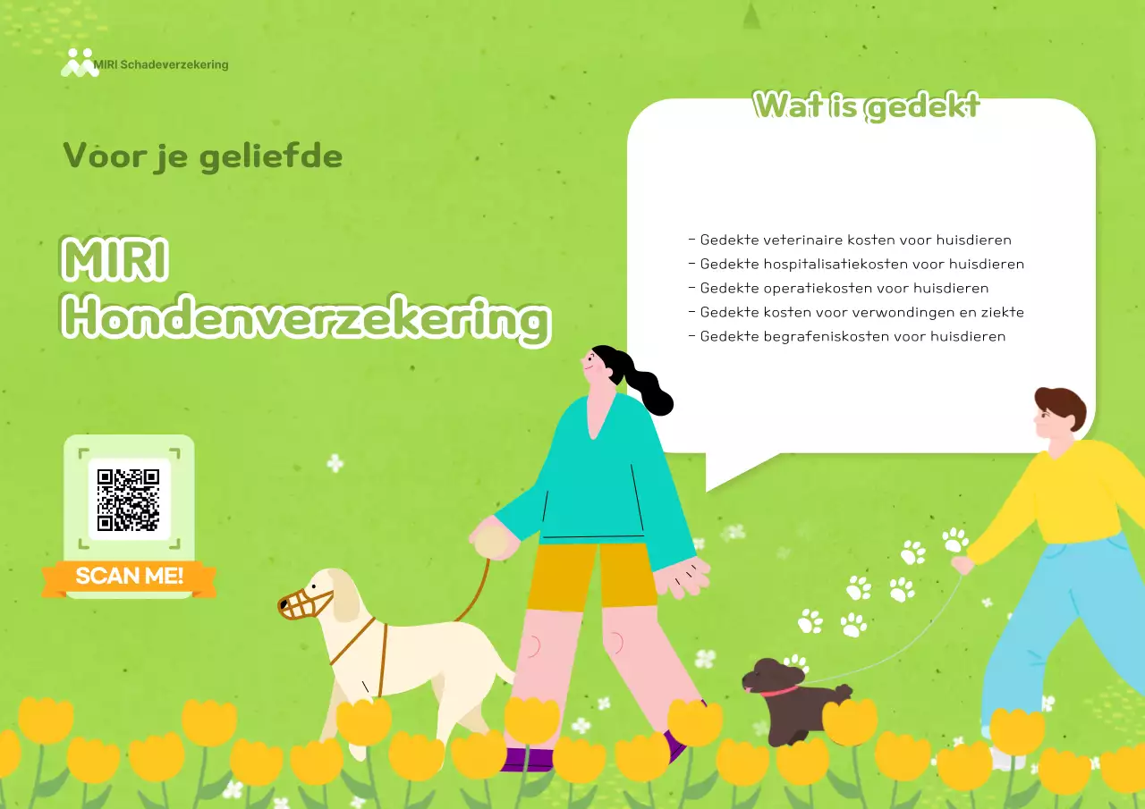 Advertentie voor groene baby-huisdierverzekering
