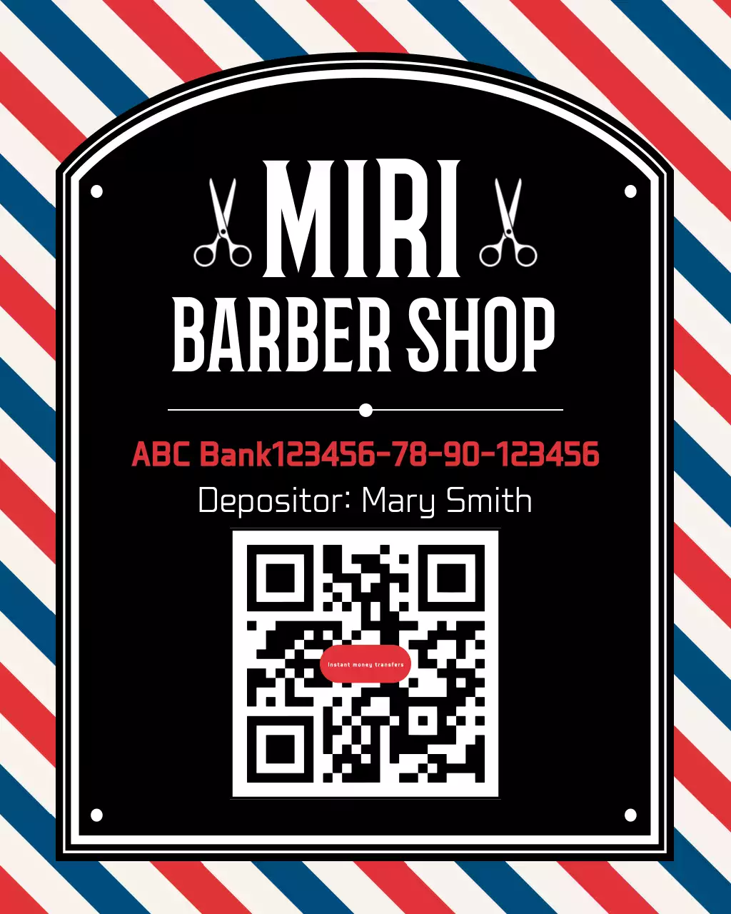 Red Vintage Barbershop Advertisement