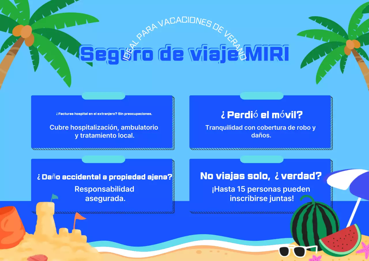 Promoción de seguro de viaje Sky Blue Clean