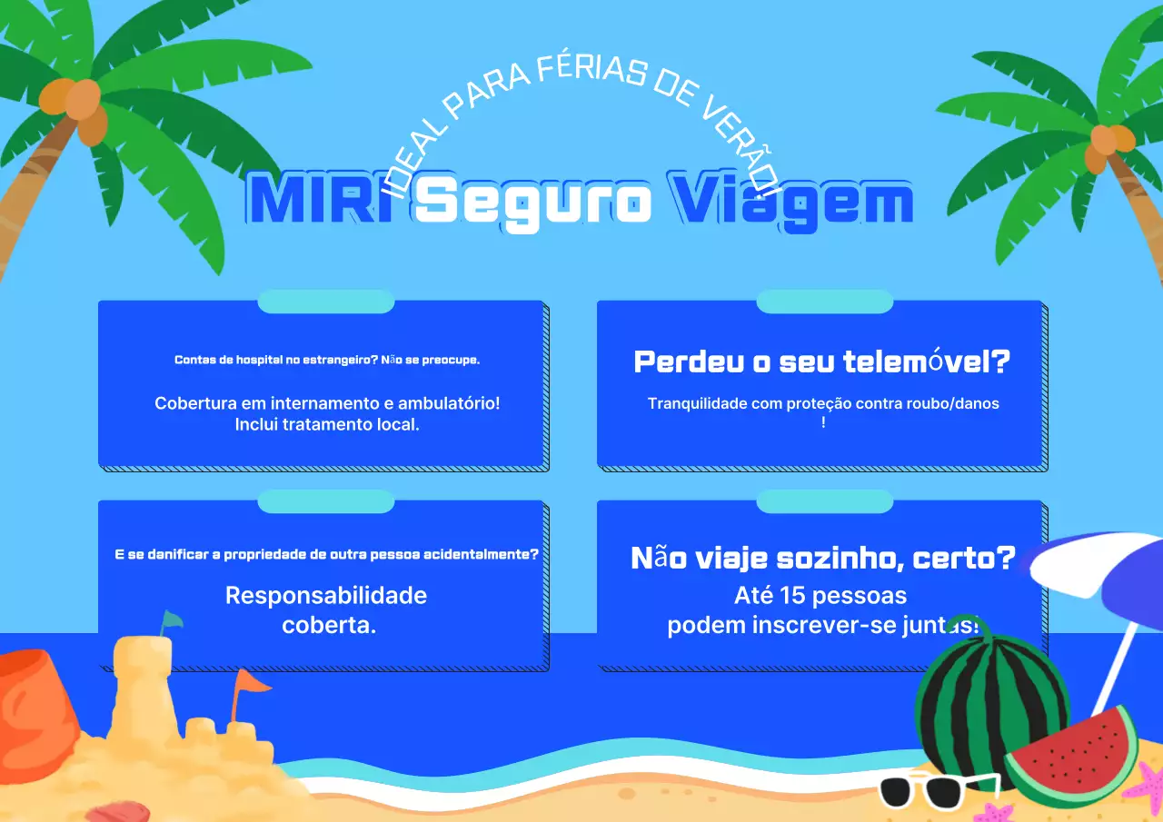 Promoção de seguro viagem Sky Blue Clean