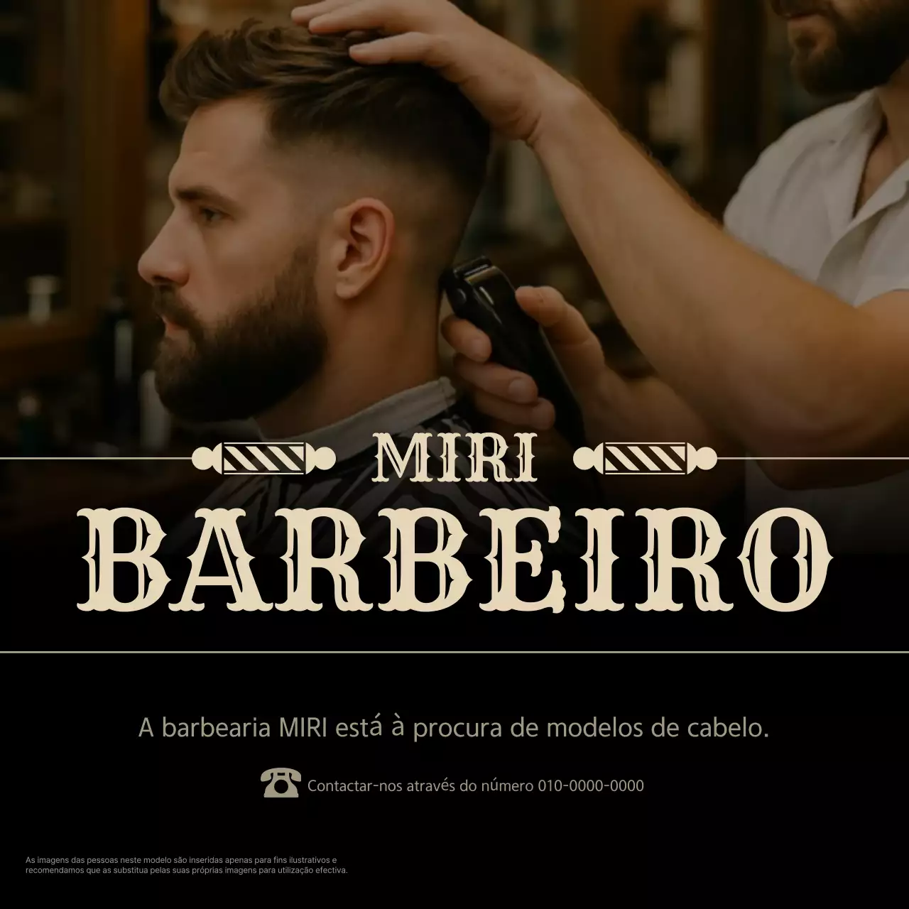 Recrutando modelos de cabelo castanho vintage