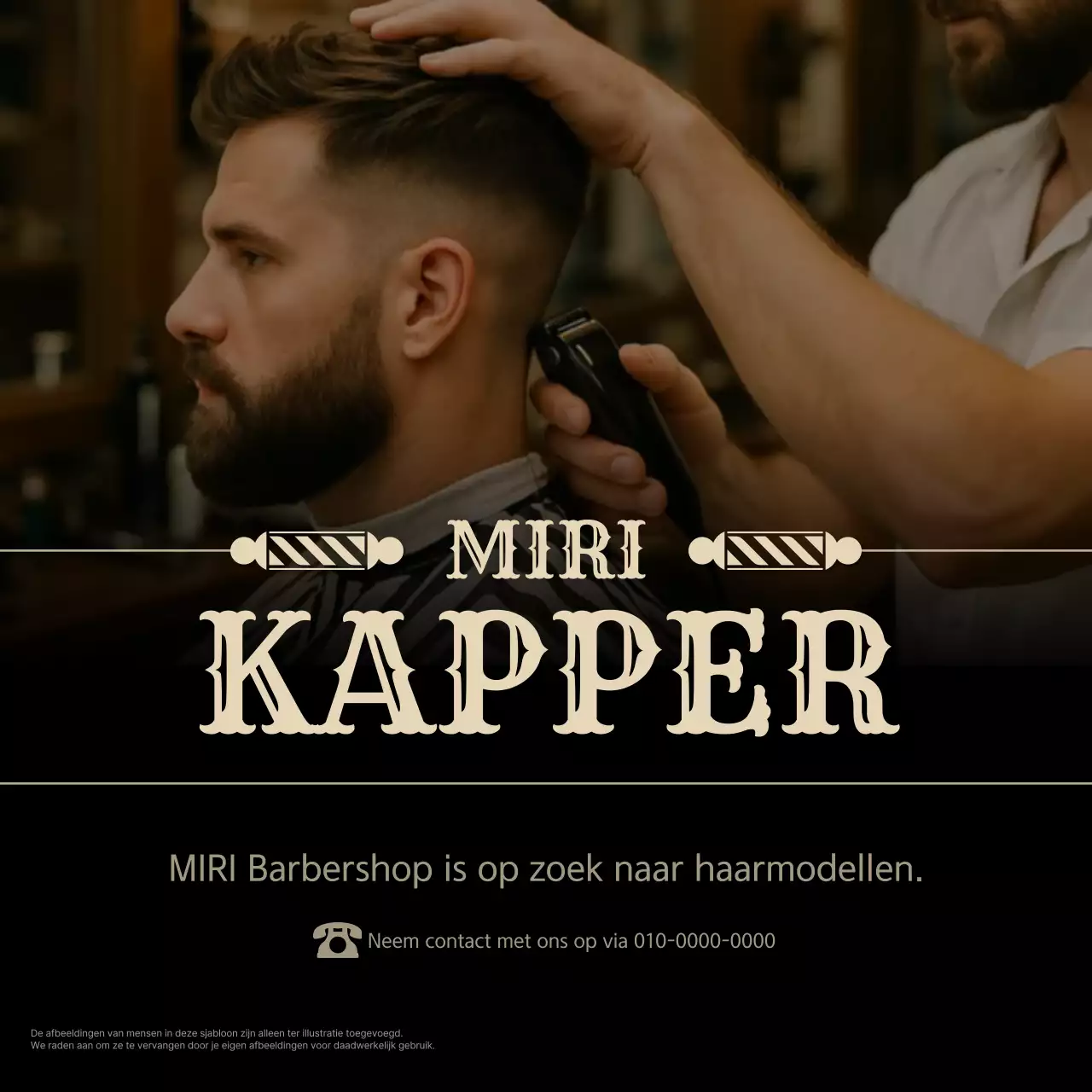 Werving van modellen met bruin vintage haar
