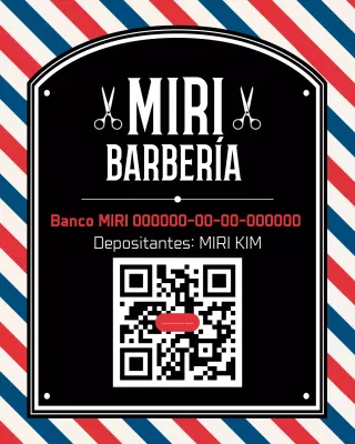 Anuncio de barbería vintage rojo