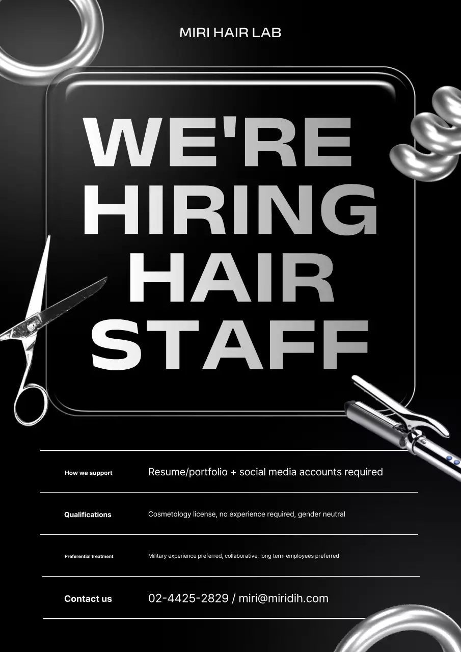 Thông báo tuyển dụng hiện đại của Black