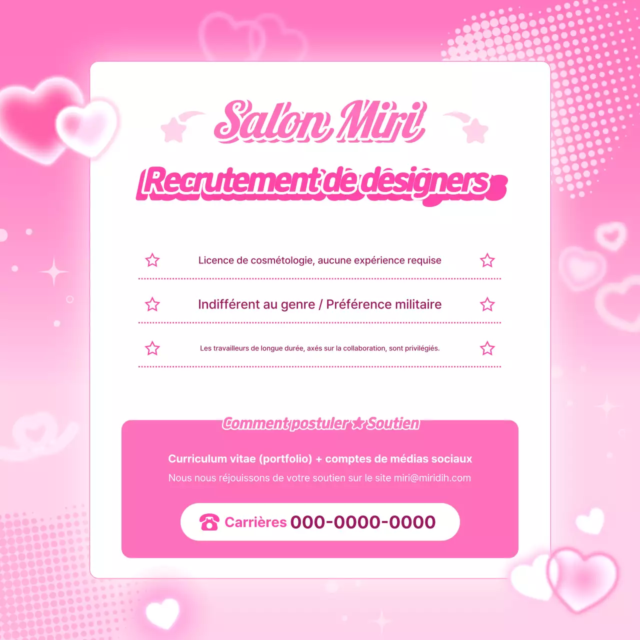 Recrutement Pink Pop