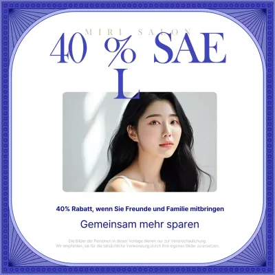 Blue Modern Rabattaktion