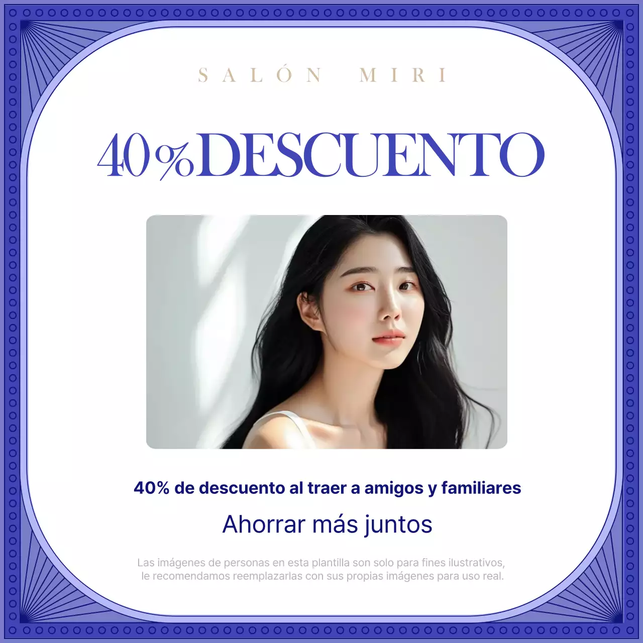 Promoción de descuento Blue Modern