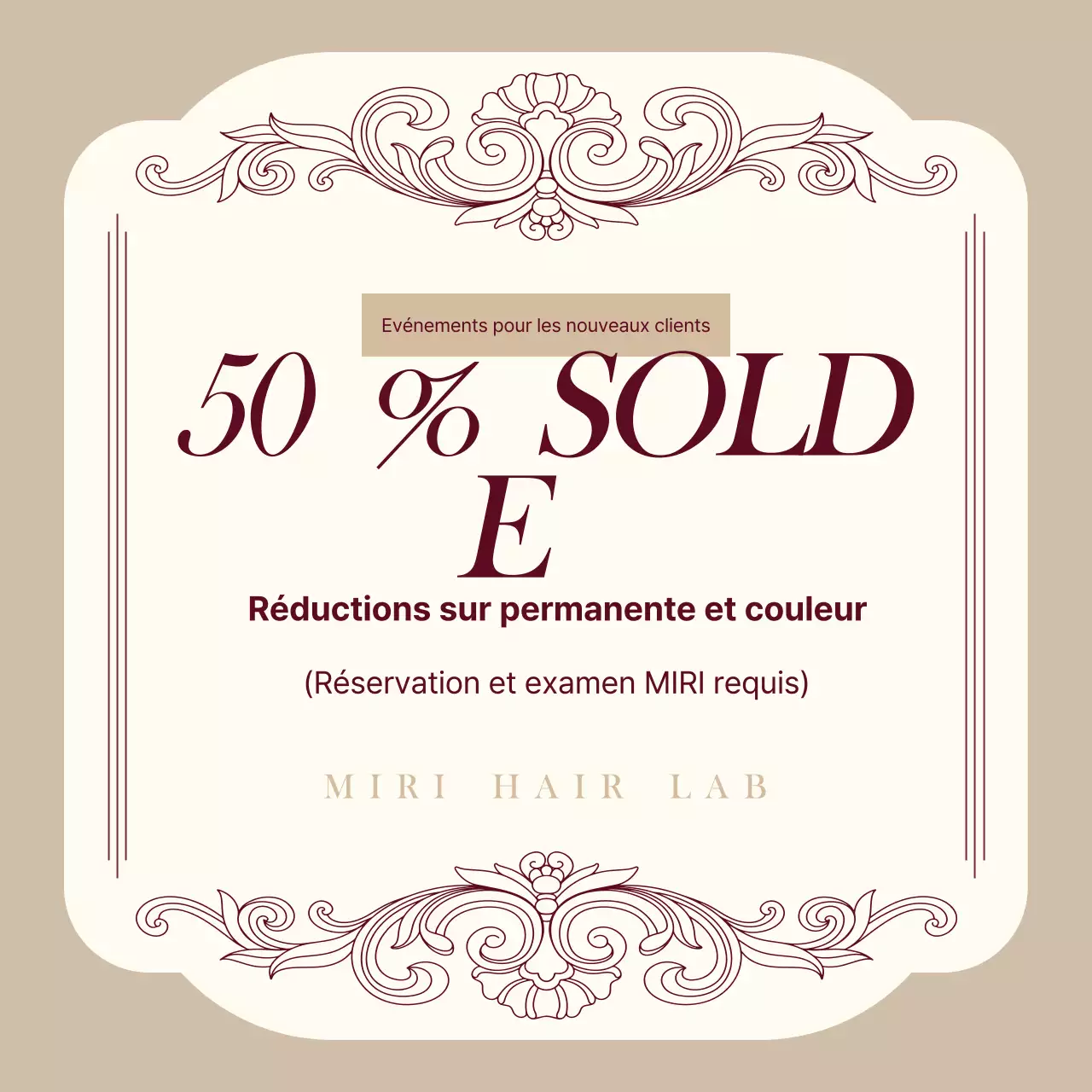 Événement de réduction Beige Classic