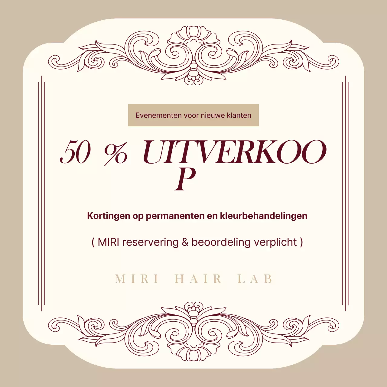 Beige Classic Kortingsevenement