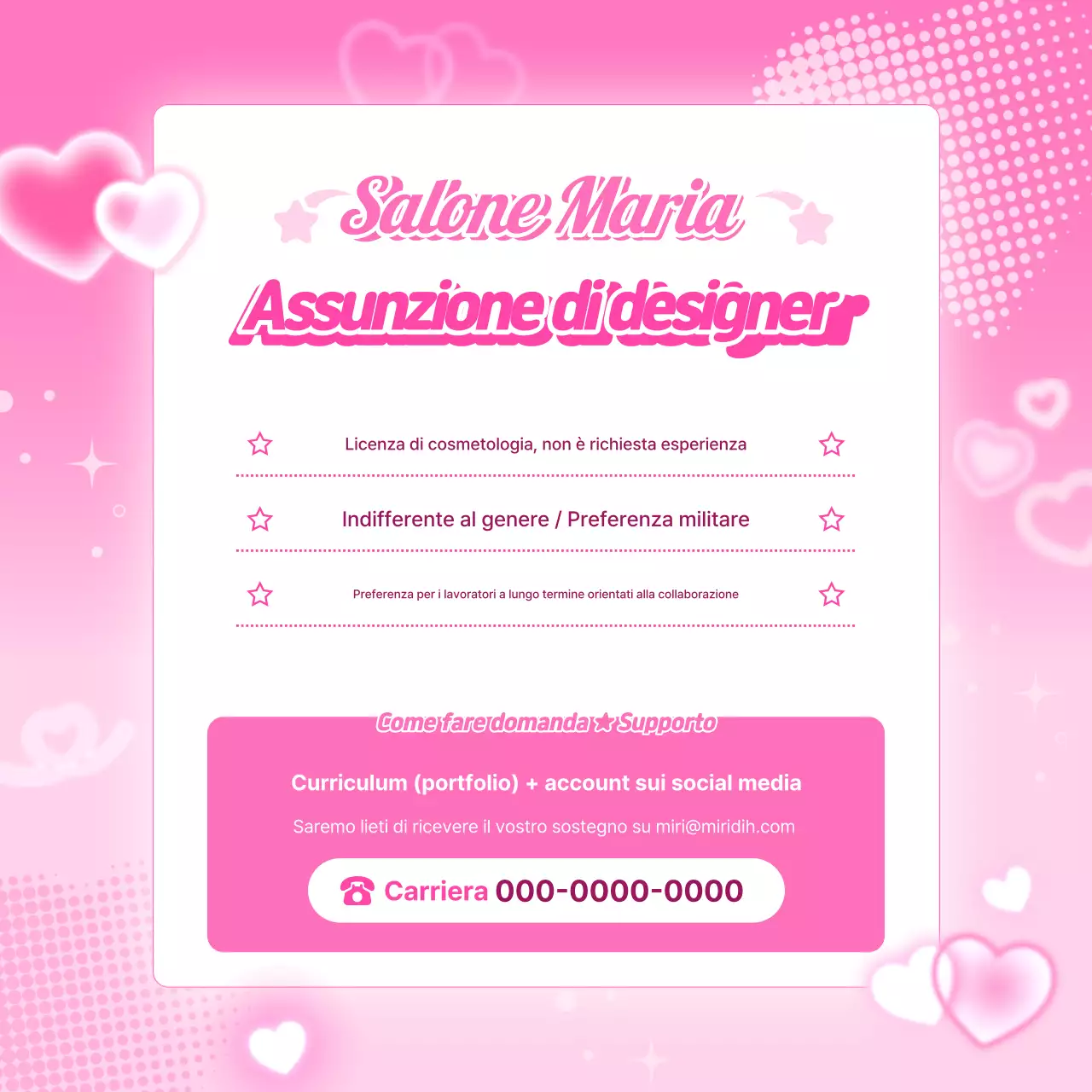 Reclutamento Pink Pop