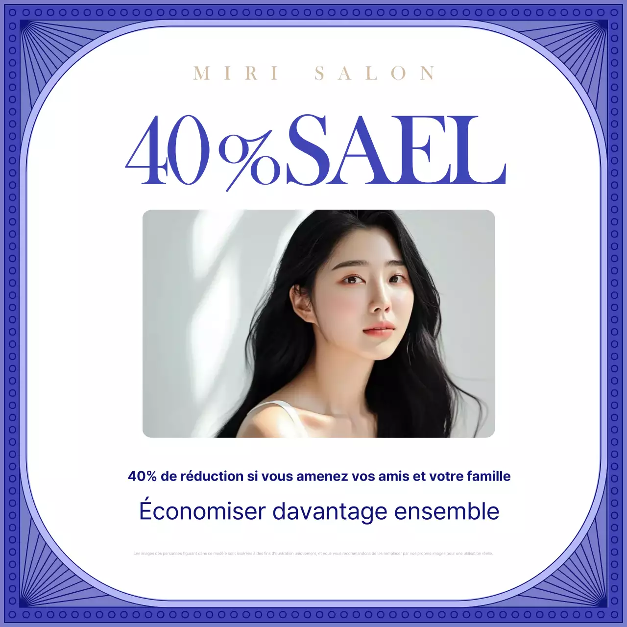 Promotion de réduction Blue Modern