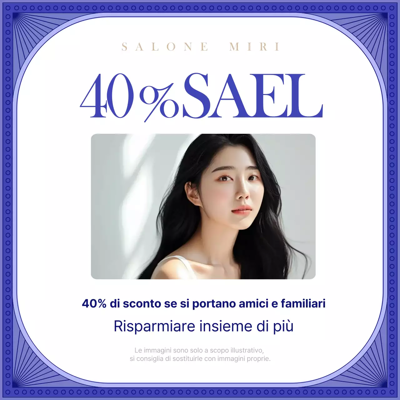 Promozione Sconto Moderno Blu