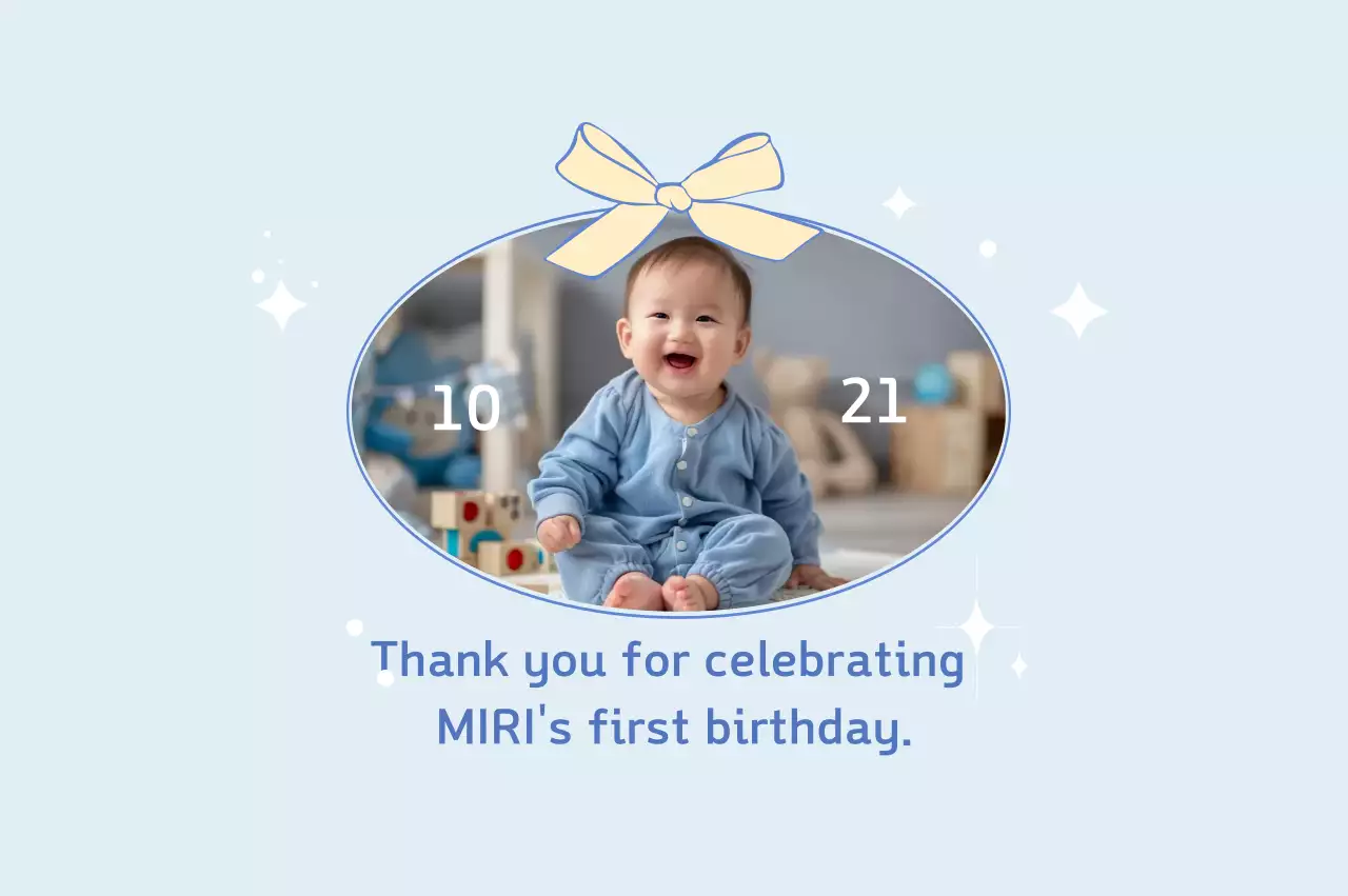 Undangan Baby Shower Biru Langit