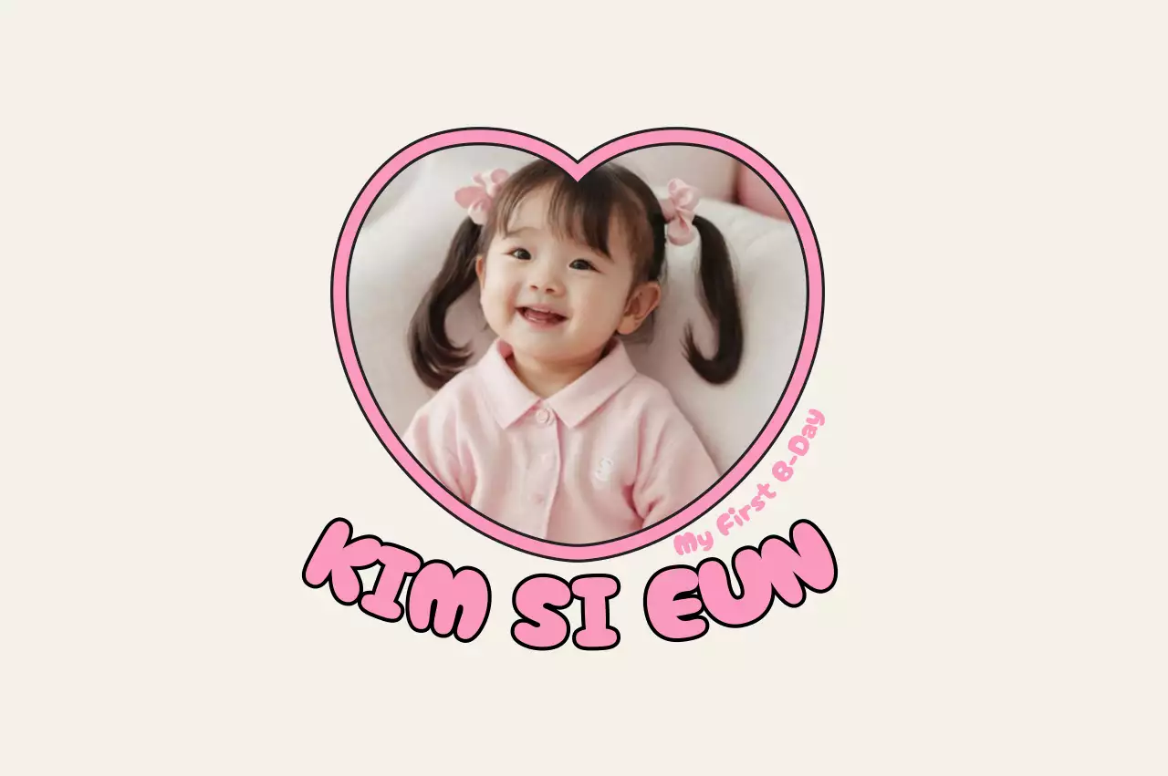 Bưu thiếp 4 mảnh màu be Cute Life