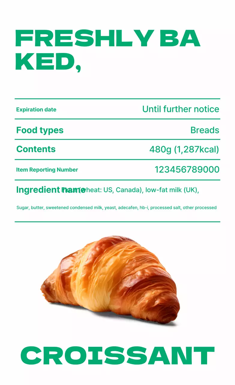 Introducing Green Modern Bakery Products