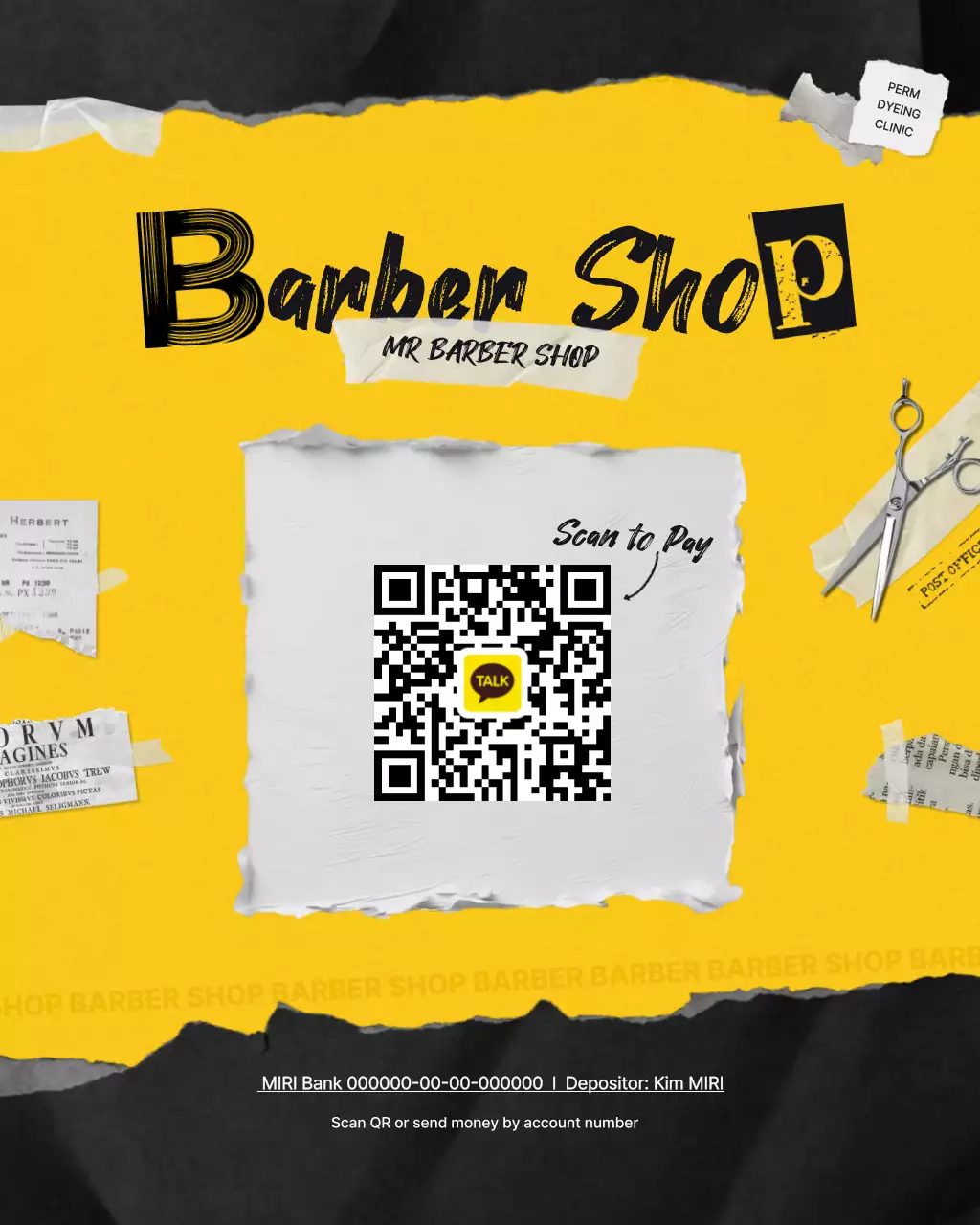 Yellow Vintage Barbershop Promotion