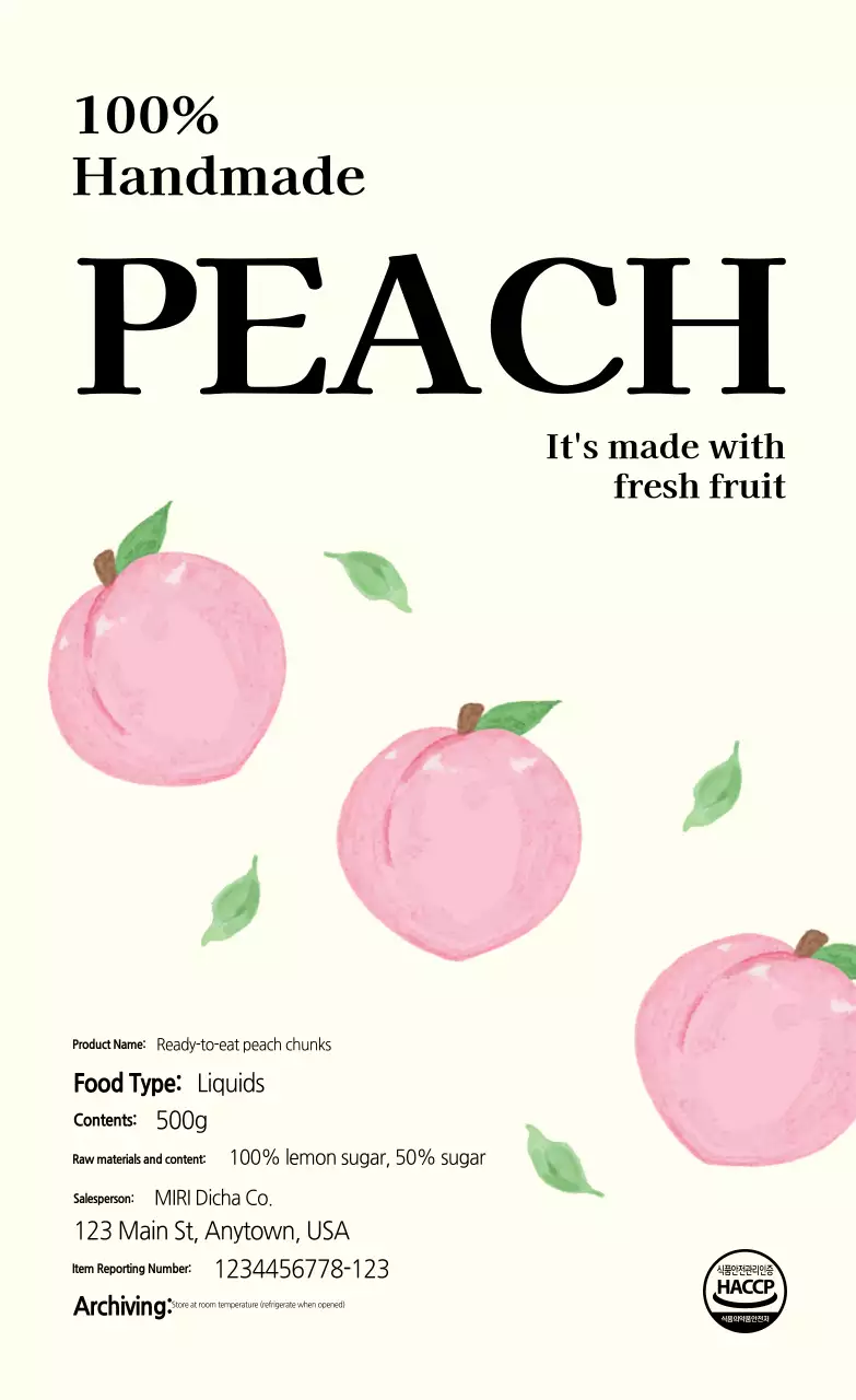 Ivory Simple Food Poster