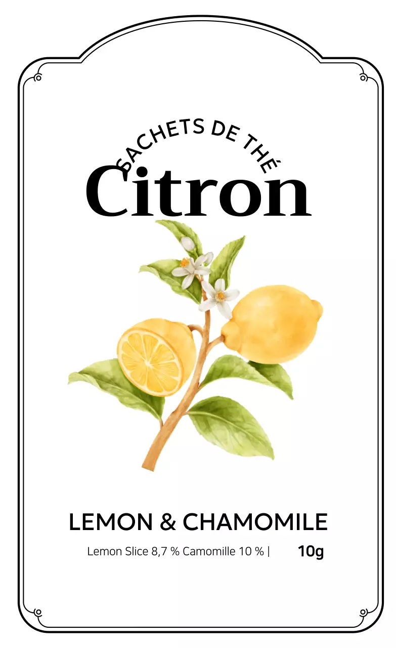 Présentation de la tisane simple jaune