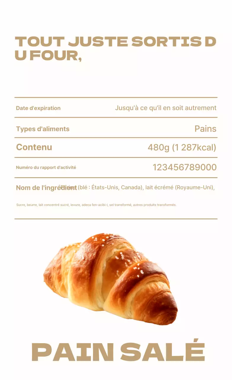 Présentation des produits de boulangerie modernes et écologiques