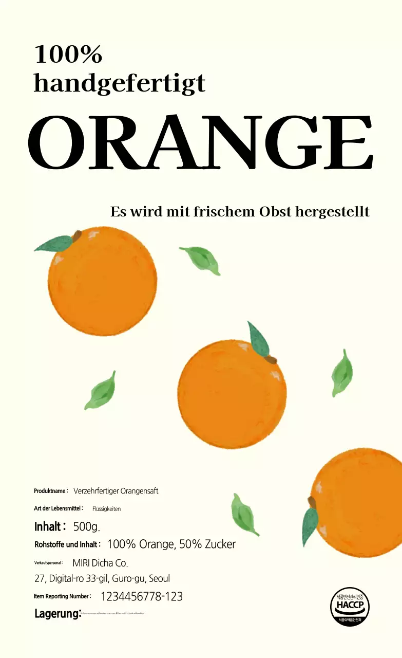 Elfenbeinfarbenes einfaches Essensposter