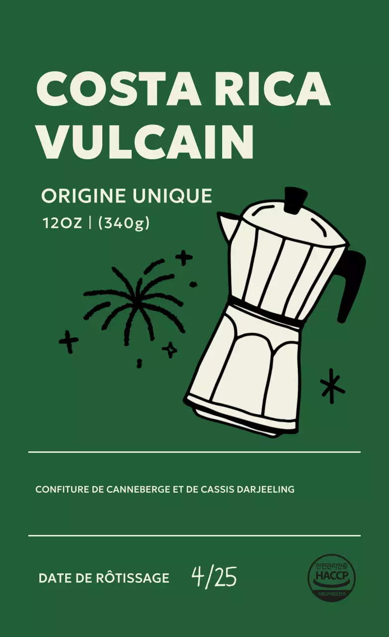 Publicité pour le café vert vintage
