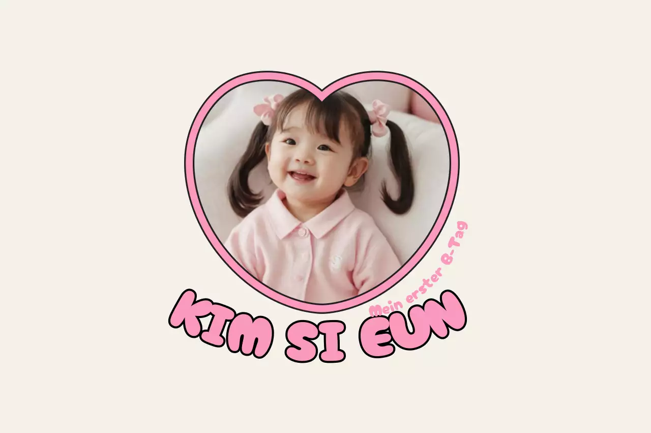 Beigefarbene Postkarte „Cute Life“ mit 4 Schnitten