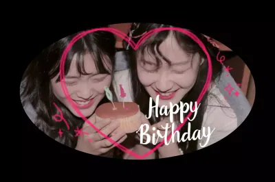 Schwarze einfache Geburtstagsfeier