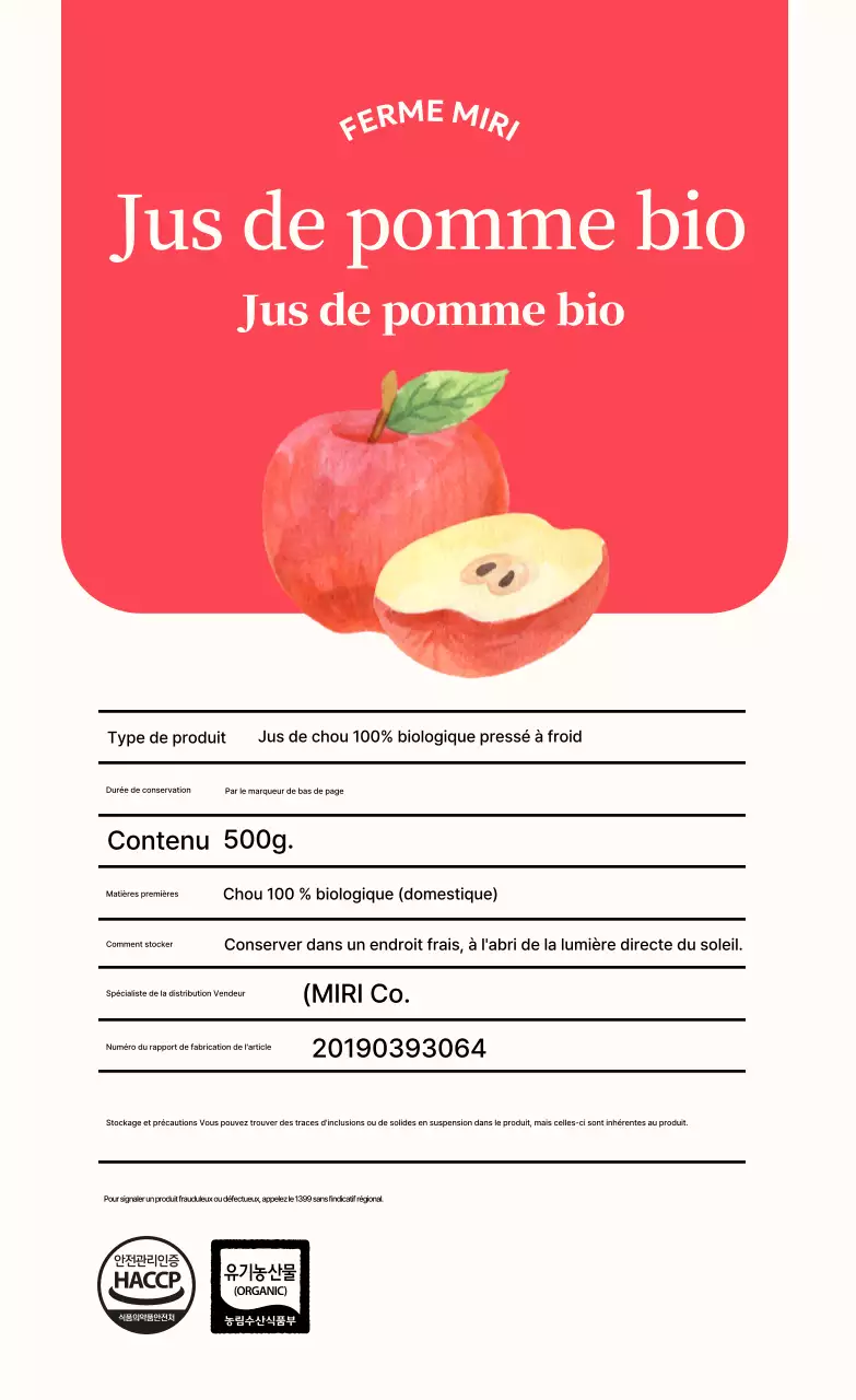 Promotion des produits biologiques Red Simple