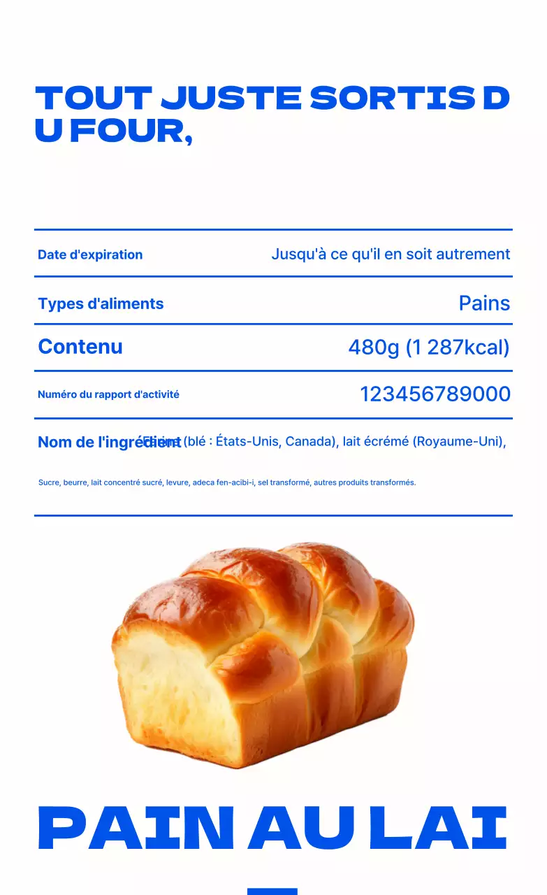 Présentation des produits de boulangerie modernes et écologiques